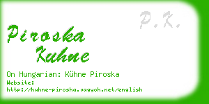 piroska kuhne business card