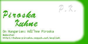 piroska kuhne business card